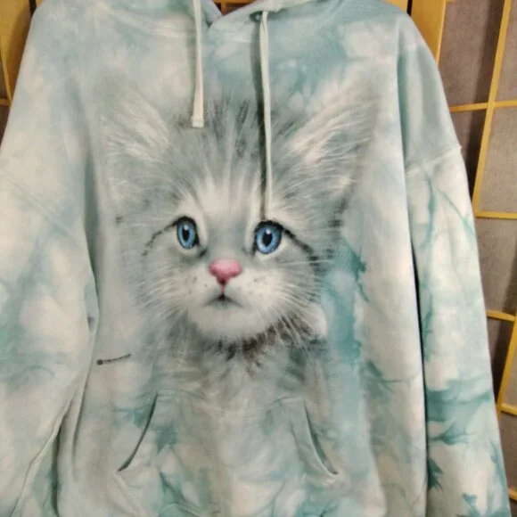 The Mountain Siamese Cat Tye Dyed Hoodie Size XL - Picture 3 of 8